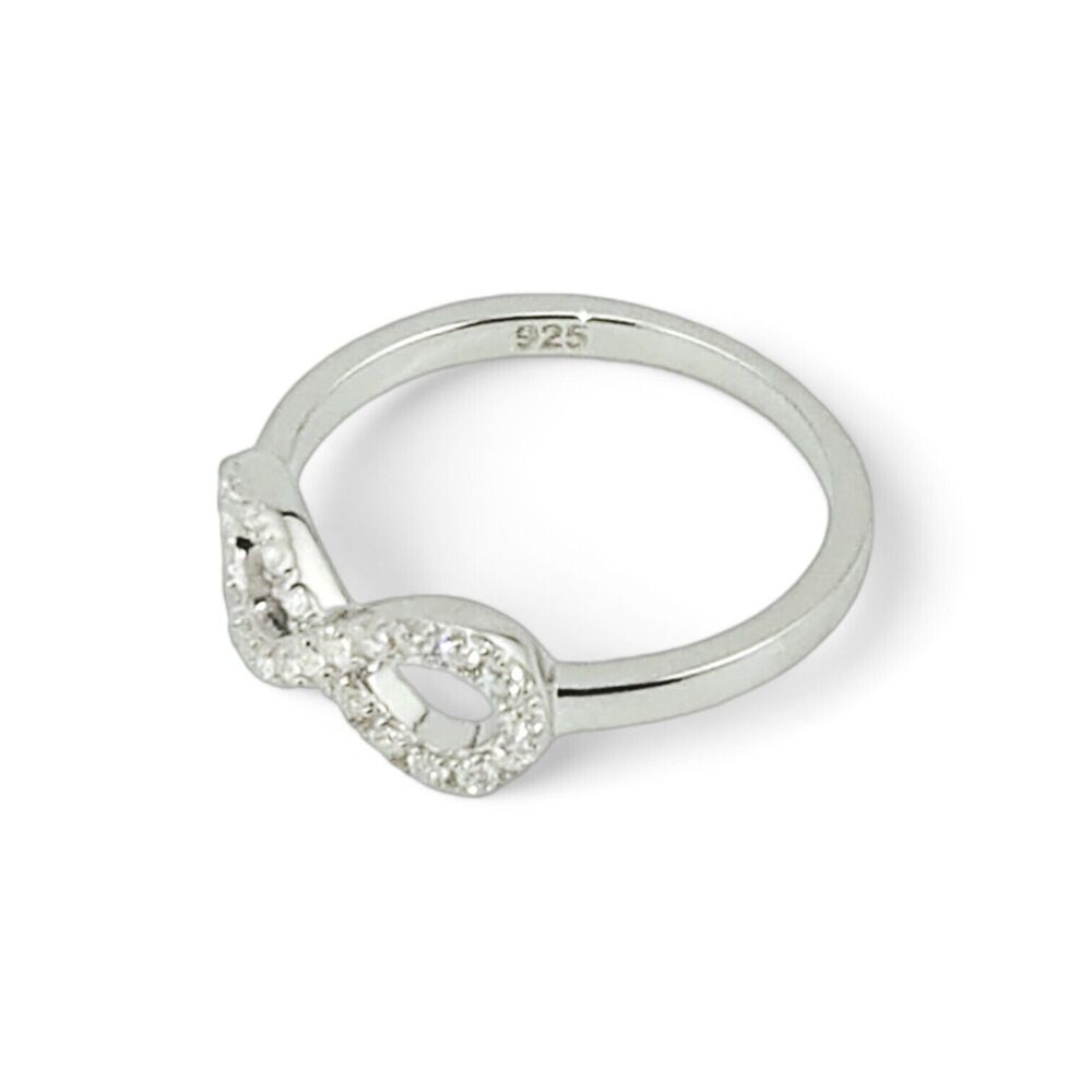 Sterling Silver Infinity CZ Ring - Picture 2 of 6